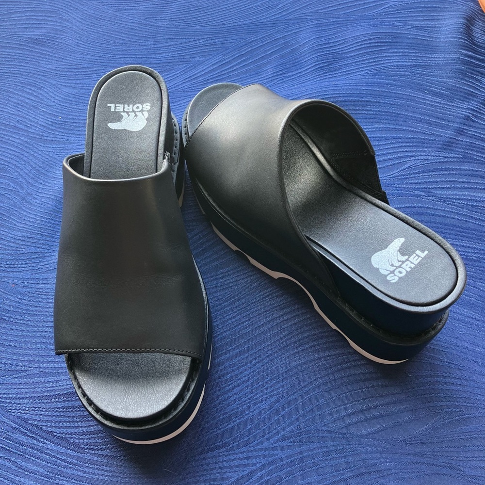 Sorel Black Women's Slide Sandals